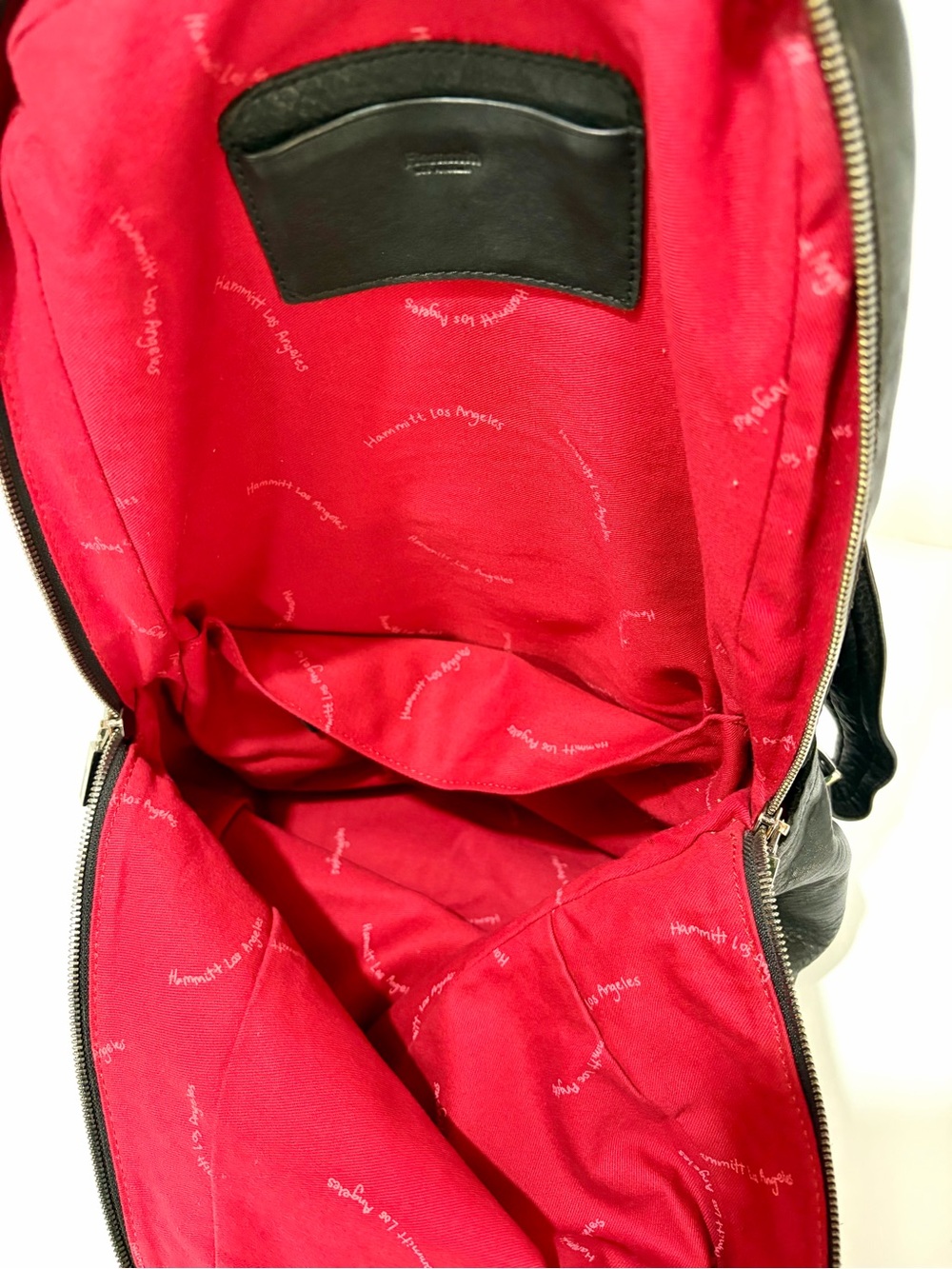 Hammitt Hunter Large Leather Backpack In Black With Gunmetal Hardware - Picture 12 of 14